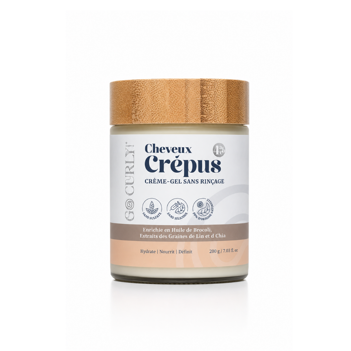 Crème-Gel Sans Rinçage (Cheveux Crépus)